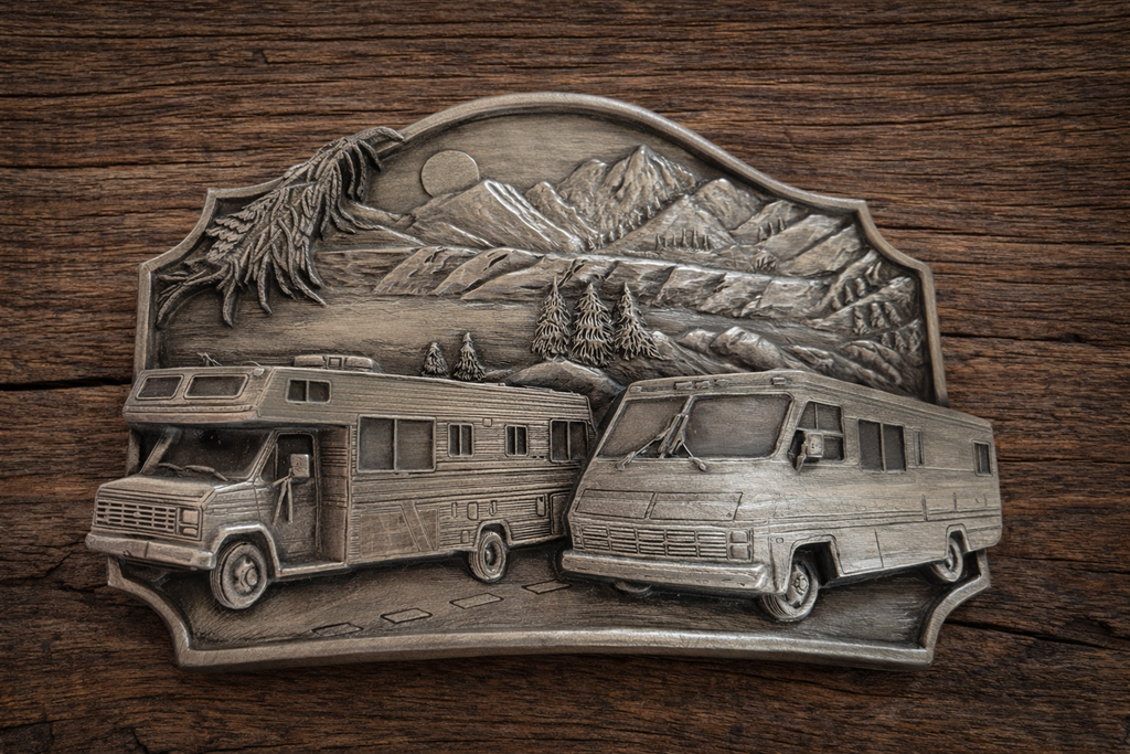 Vintage RV Lifestyle Belt Buckle