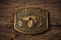 “4 Wheeling” Vintage Bergamot Brass Works Belt Buckle – 1976