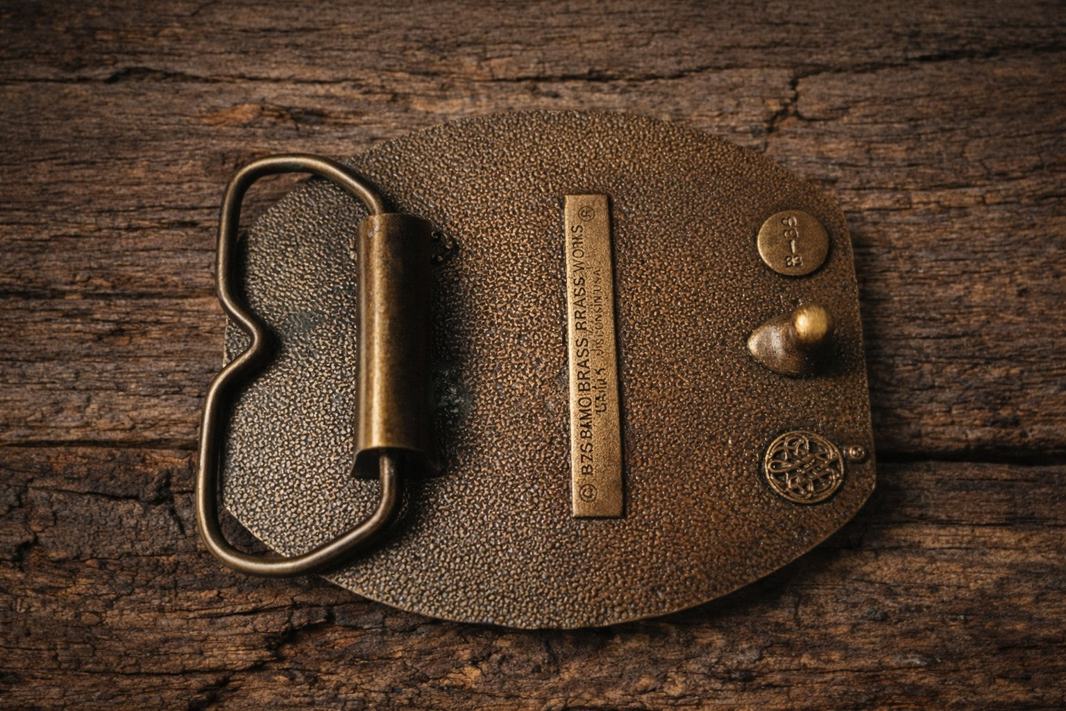 “4 Wheeling” Vintage Bergamot Brass Works Belt Buckle – 1976