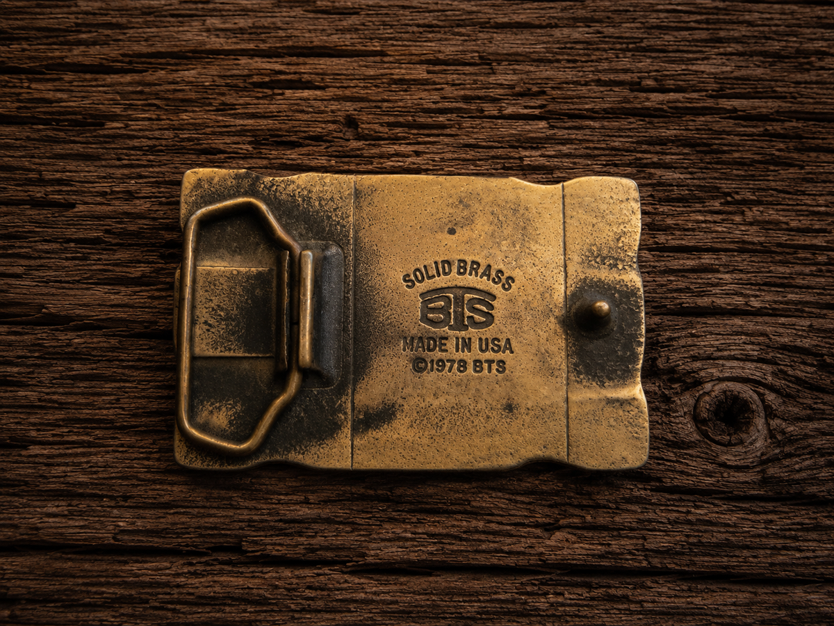 Vintage 1978 D & D Well Service Oil Derrick Solid Brass Belt Buckle – Made in USA