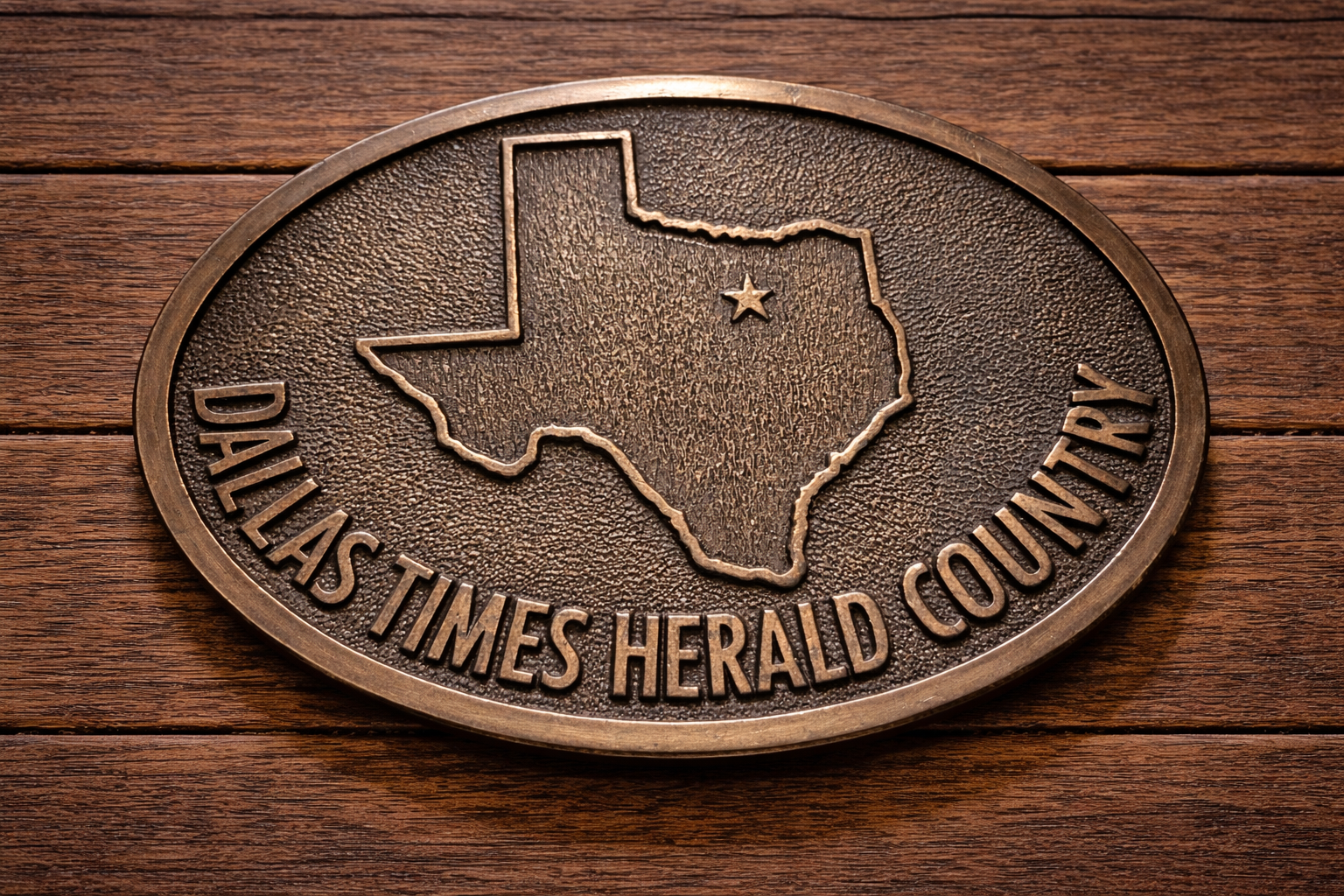 Vintage Bergamot Brass Works Dallas Times Herald Belt Buckle – 1978