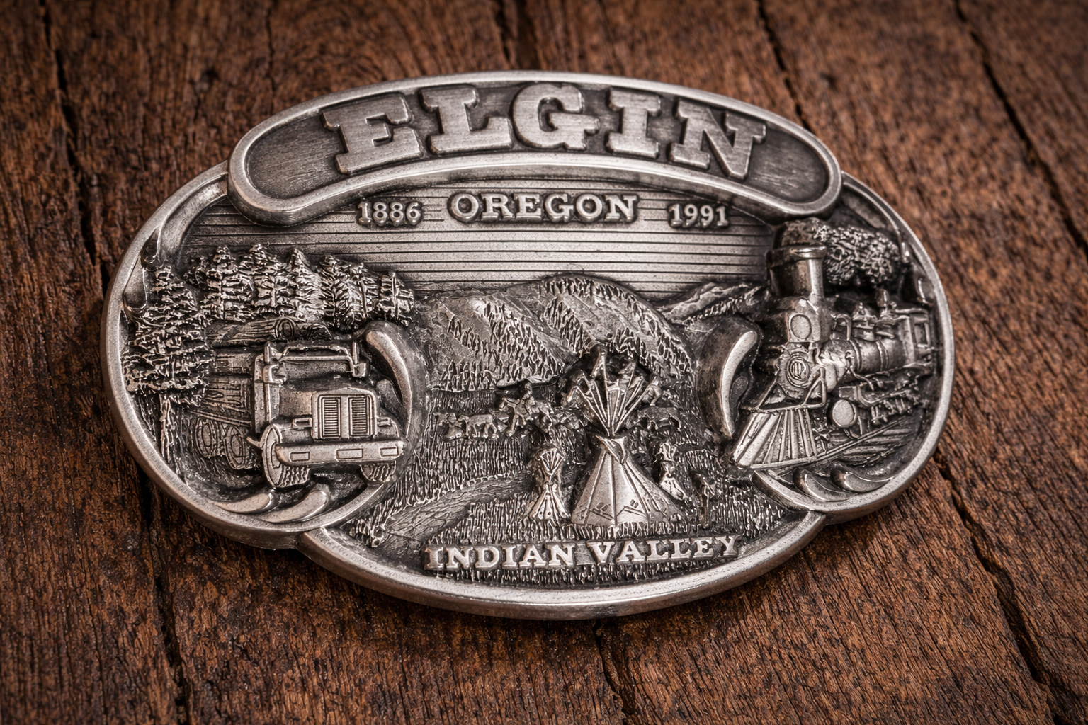 Siskiyou Elgin Oregon Indian Valley Belt Buckle