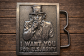 Vintage Bergamot Brass Works Uncle Sam “I Want You” Belt Buckle – 1975