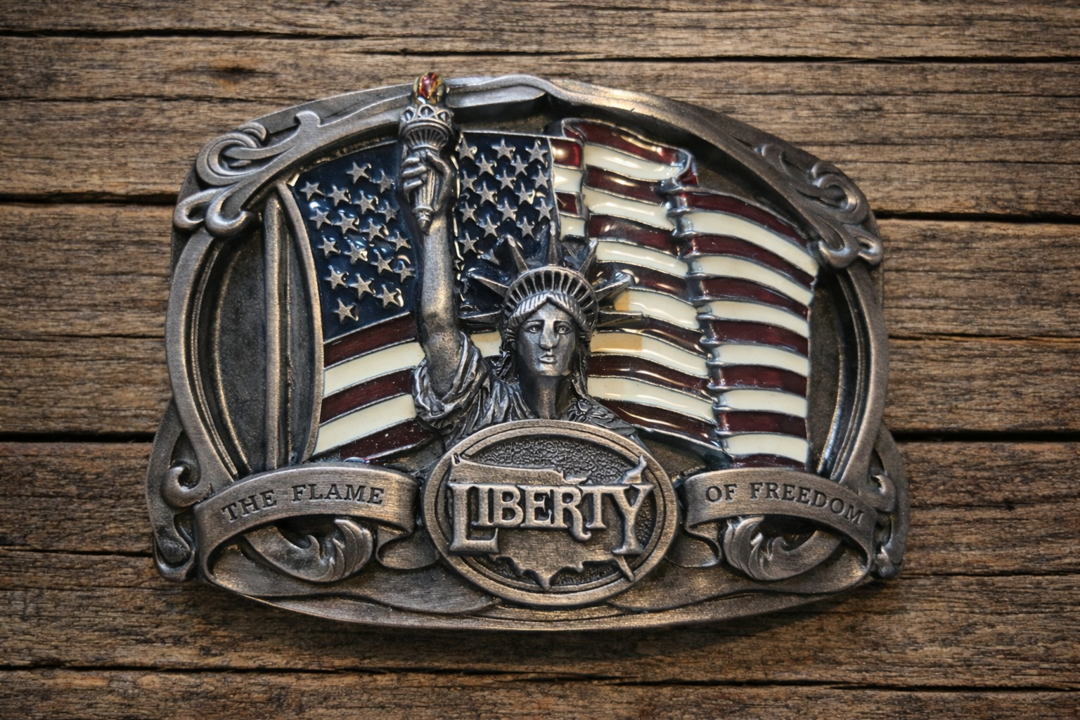 Vintage Bergamot Brass Works Statue of Liberty Belt Buckle – 1988