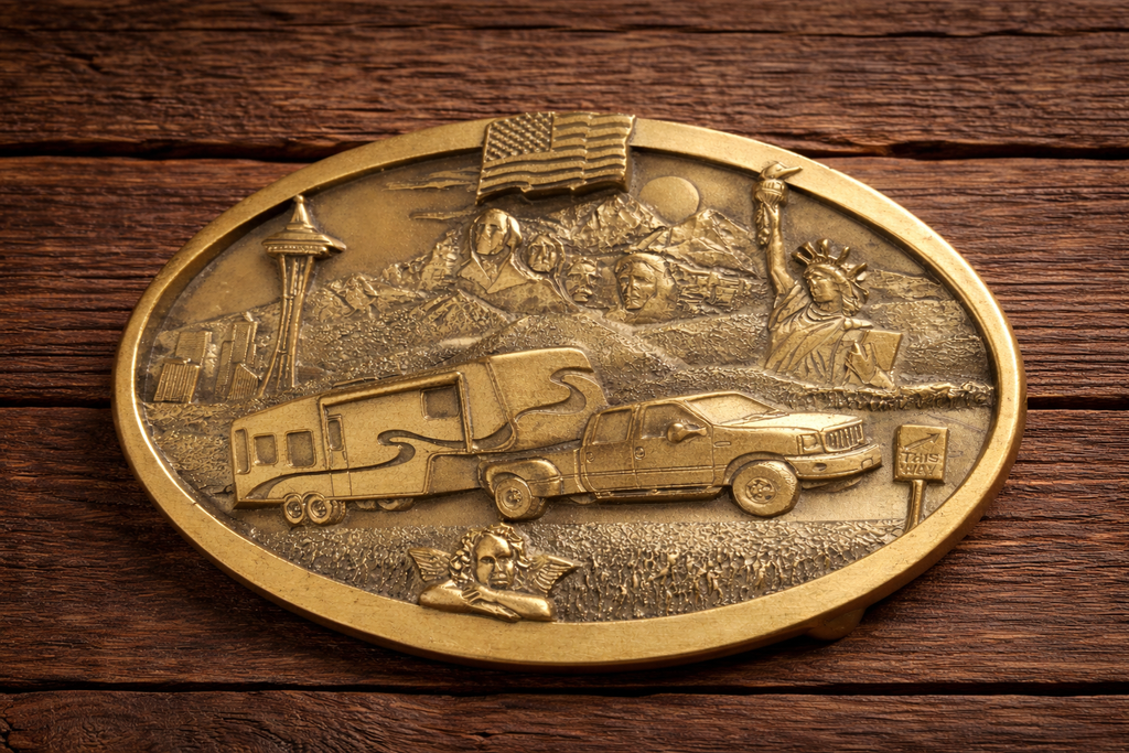 US Vintage “American Road Trip” Limited Edition Belt Buckle