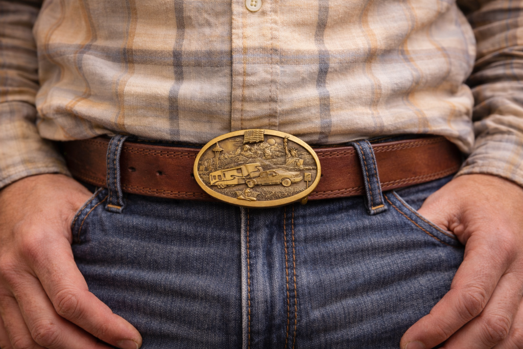 US Vintage “American Road Trip” Limited Edition Belt Buckle