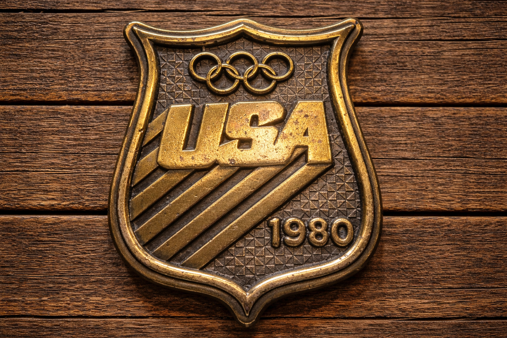 Vintage 1980 USA Olympic Team Belt Buckle – Solid Brass