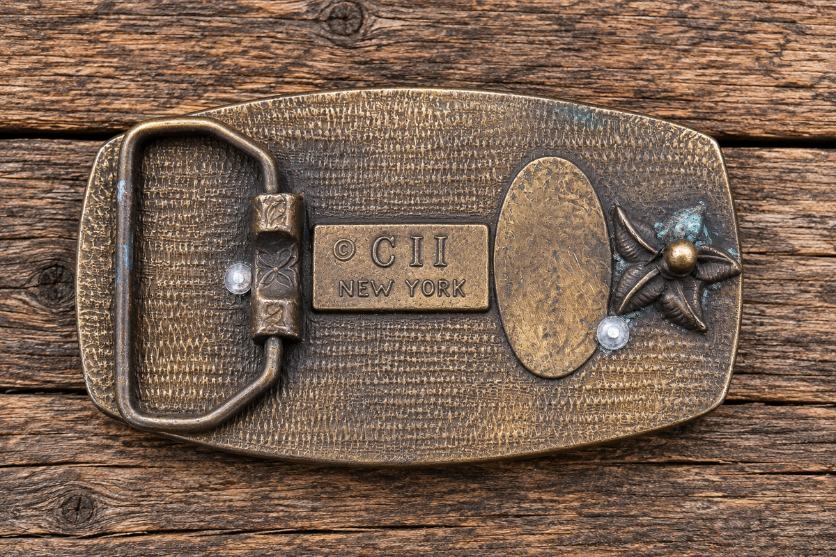 Vintage CII New York Archer &amp; Deer Belt Buckle