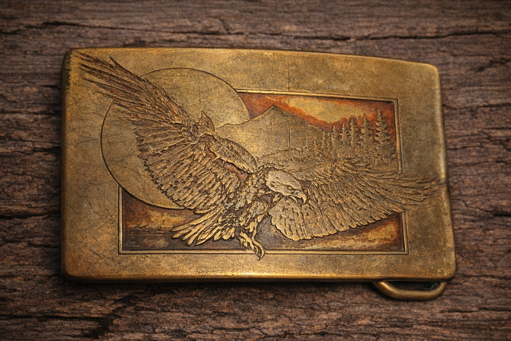 Vintage Ampersand Brass Soaring Eagle Belt Buckle – Kalamazoo, Michigan