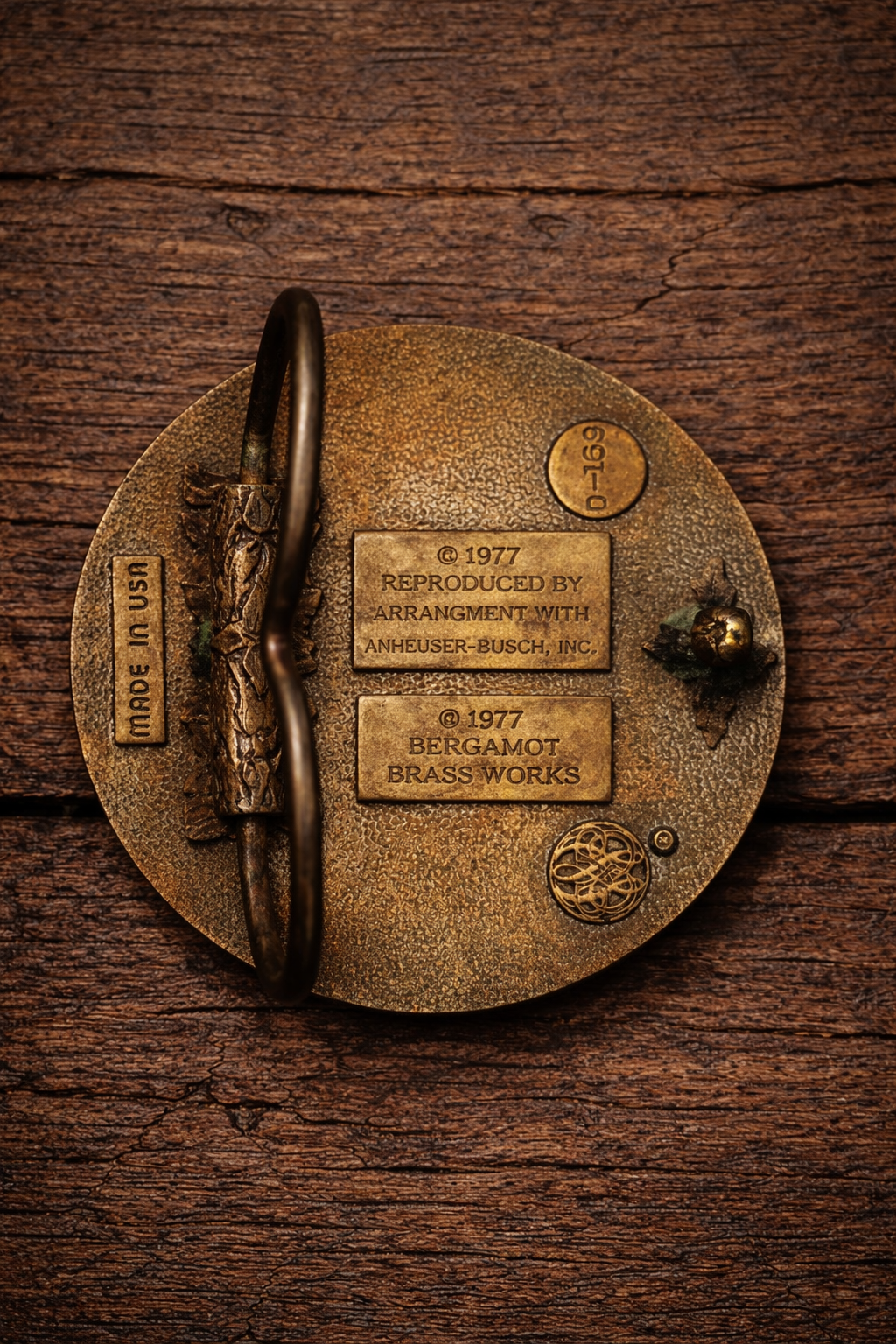 Vintage Michelob “St. Louis Missouri” Belt Buckle – Bergamot Brass Works (1977)