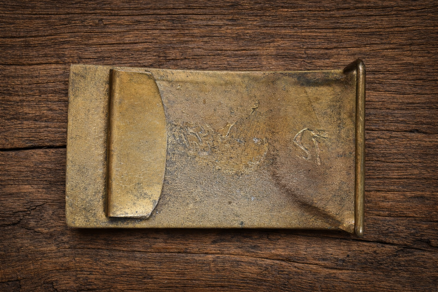 Antique Odd Fellows Gilded Brass Belt Buckle