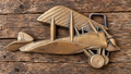 Vintage 1979 Solid Brass Biplane Belt Buckle