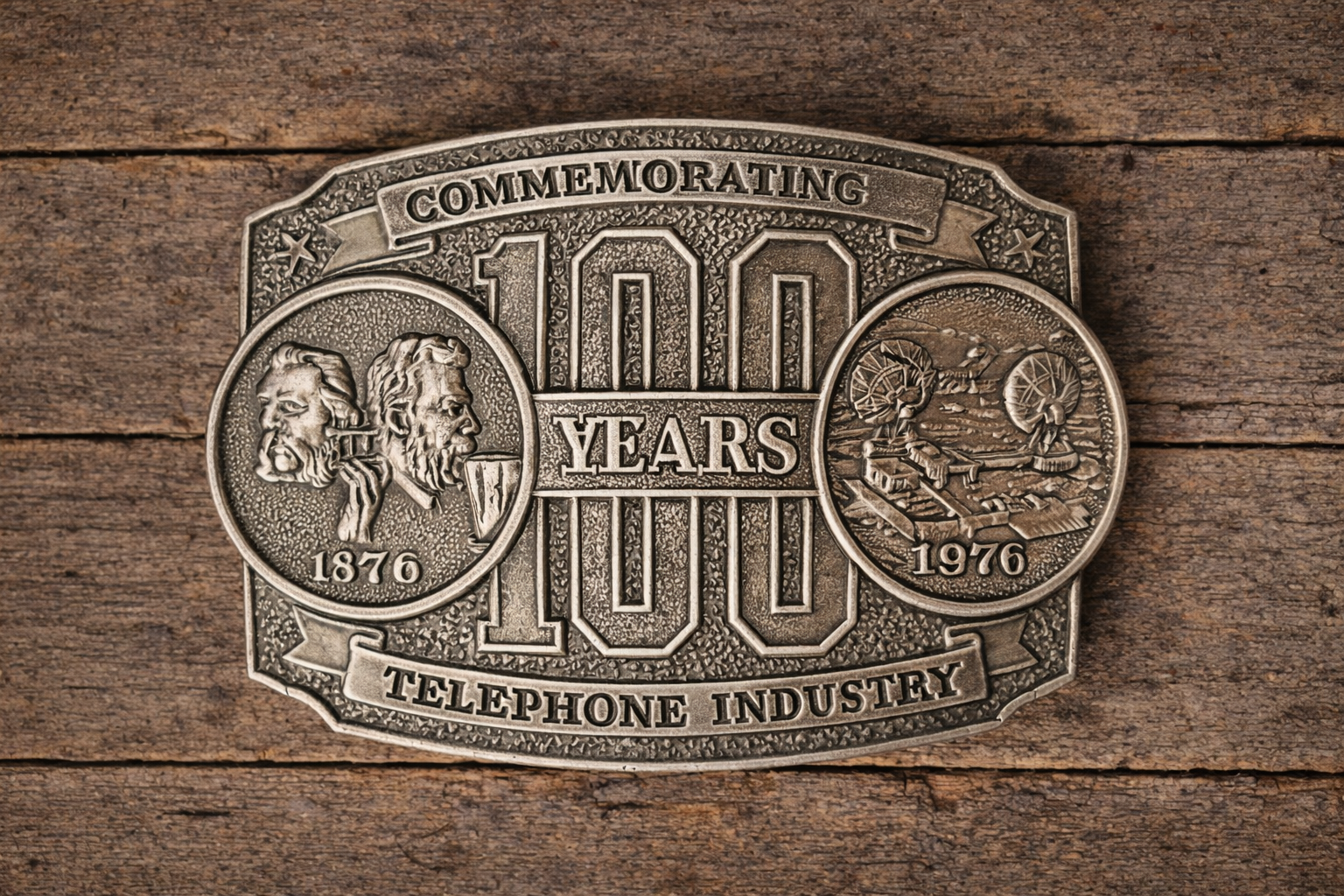 Limited Edition Telephone Industry Centennial (1876–1976) Commemorative Belt Buckle