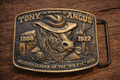 Vintage Bergamot Brass “Tony the Angus” Memorial Belt Buckle
