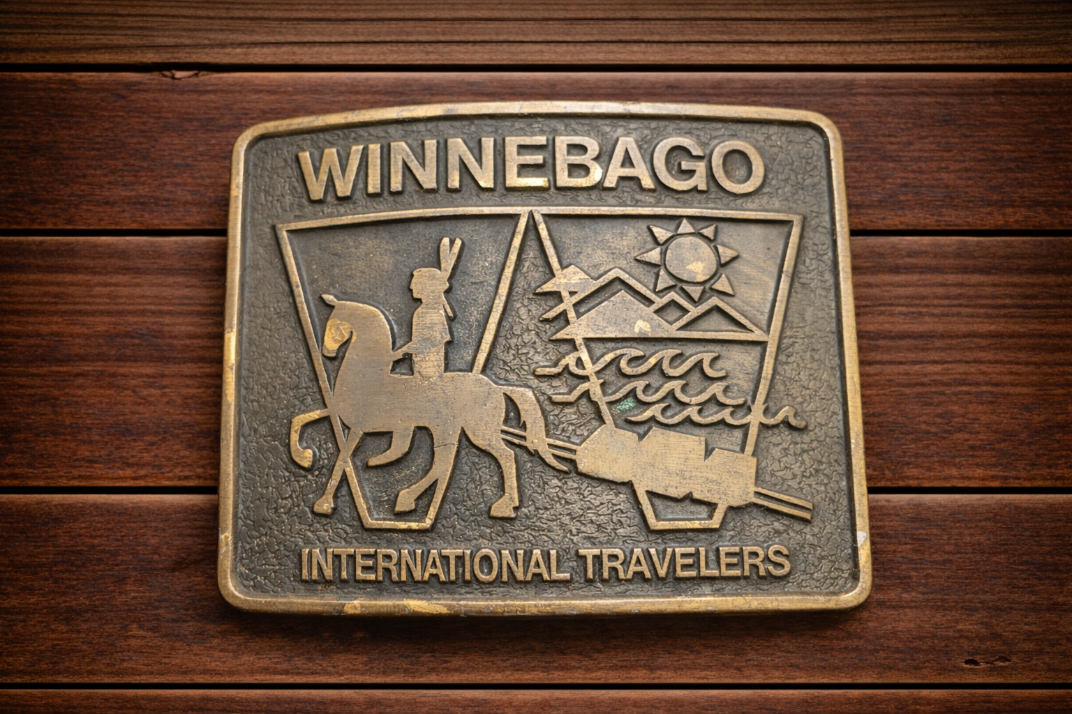 Winnebago “International Travelers” Vintage Belt Buckle